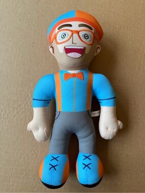 Blue & Orange Kids Plush Character Doll - Colorful Playtime Blippi